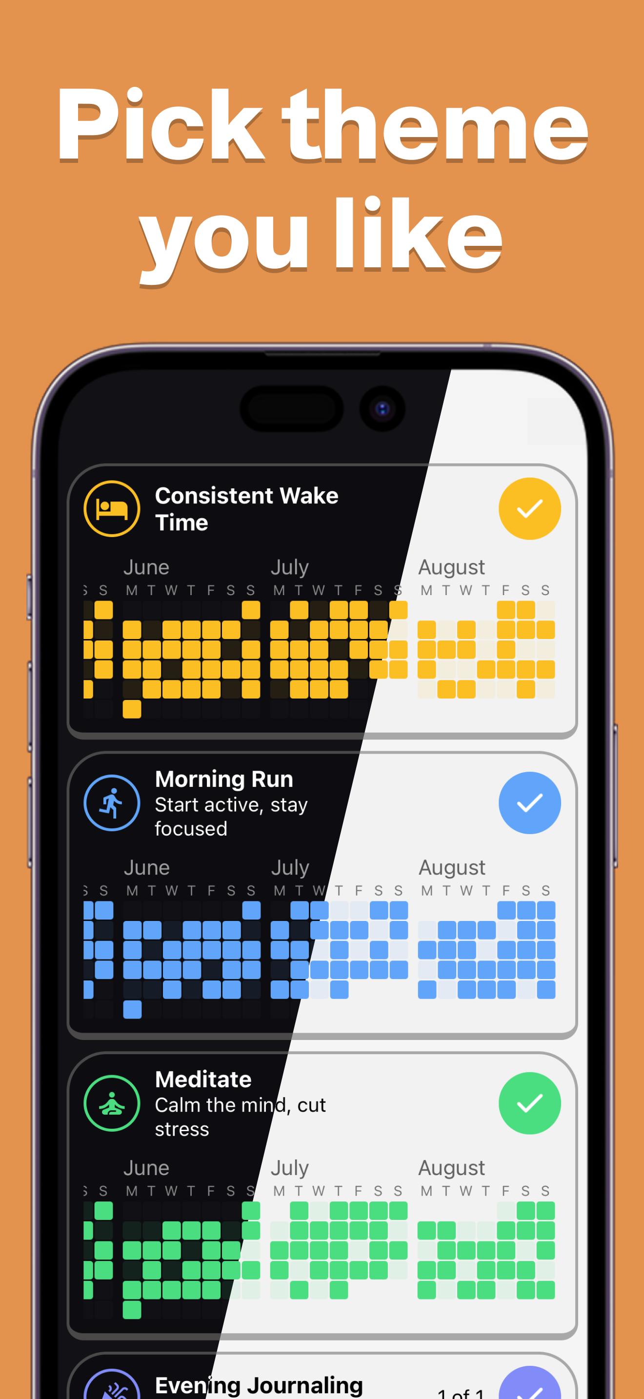 Habitee calendar screen